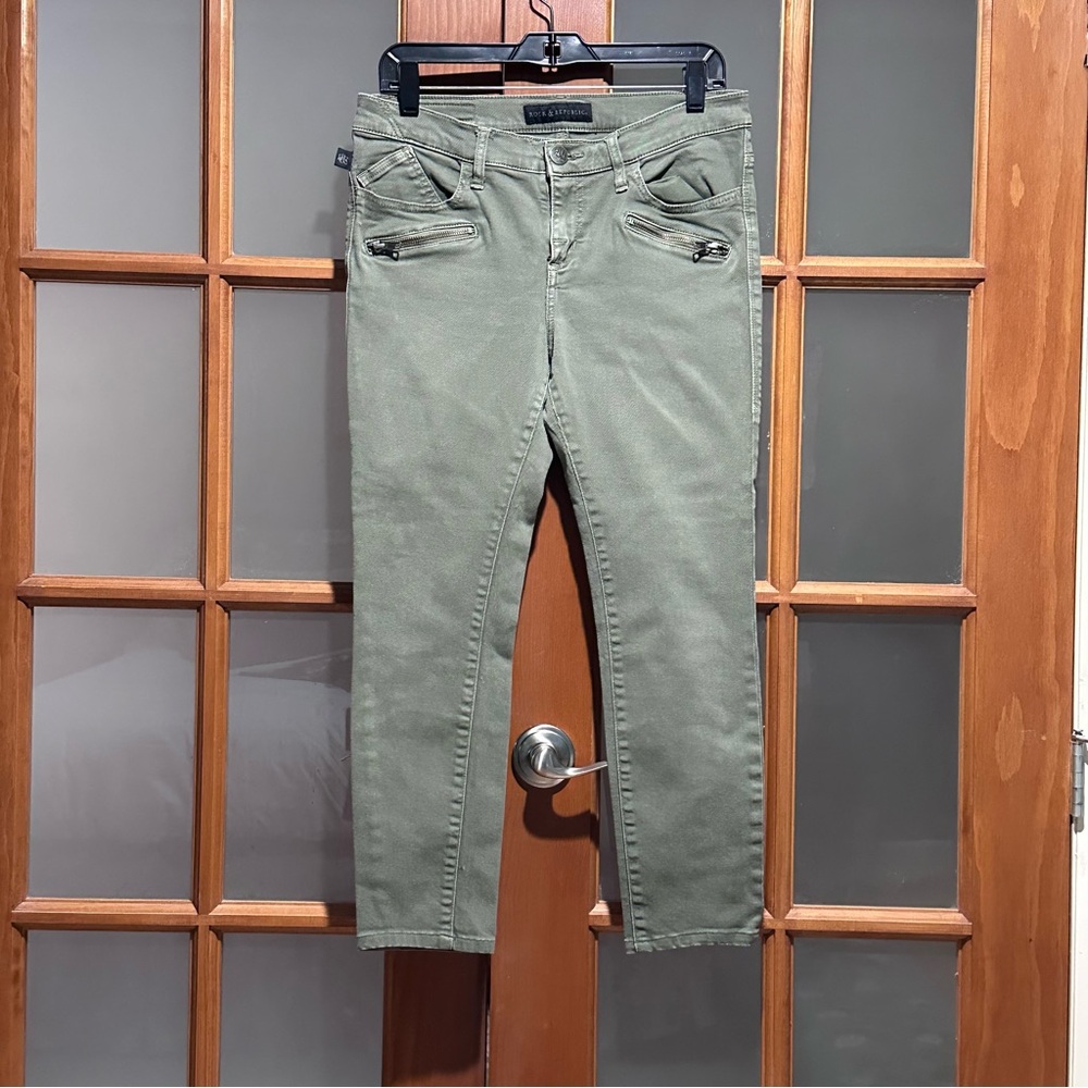 Rick & Republic Olive Green Skinny Jeans Size 10M
